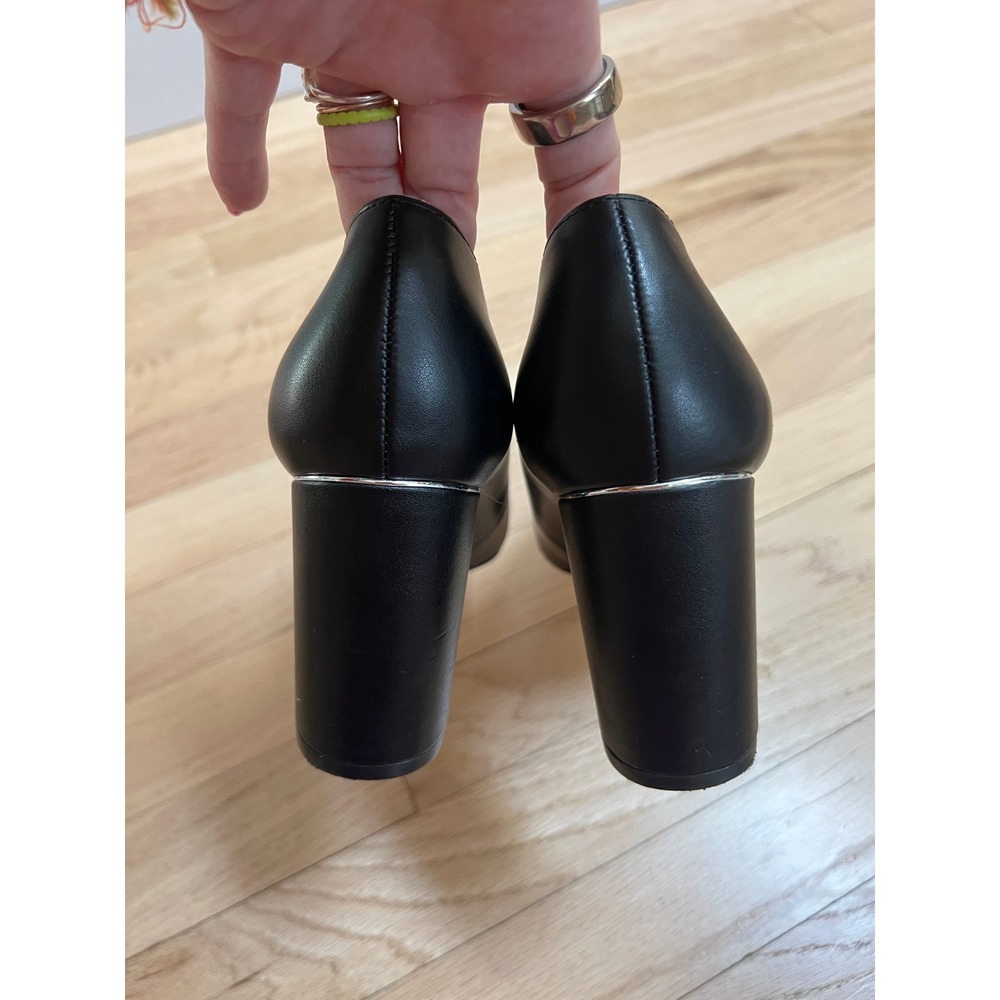 Marc Fisher Vividly Block Heel Pumps Pointy Toe Classic Women 9 Black - Picture 5 of 7